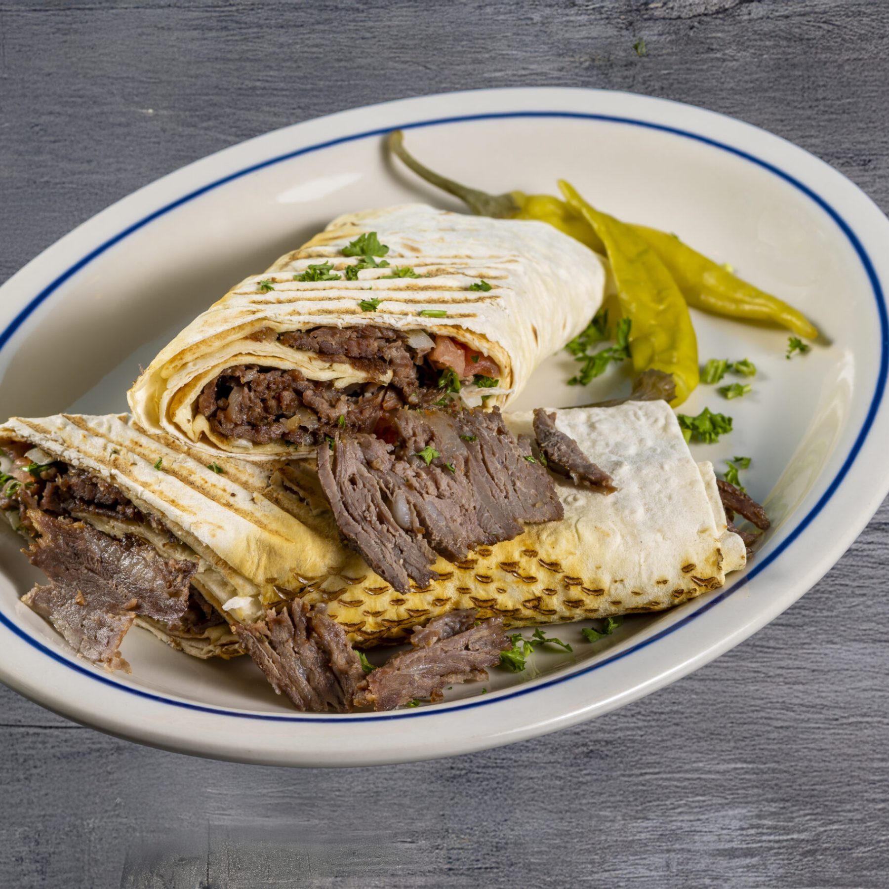 Shawarma wrap at Fairouz Resto Lounge